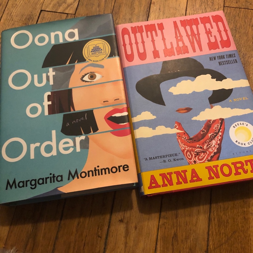 Outlawed and Oona Out of Order hardcover books 💐